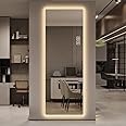 VENETIAN IMAGE Pvc Board (Water & Termite Proof) Frameless Full Length Backlit Led Mirror 53X22 Inches, Elevate Your Makeup Routine With Modern Elegance (134X55 Cmrectangular, Wall Mount, Silver)