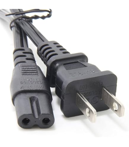 6ft Standard PC Power Cord, 3 Prong AC Cable (C13 To 5-15P, 18AWG)