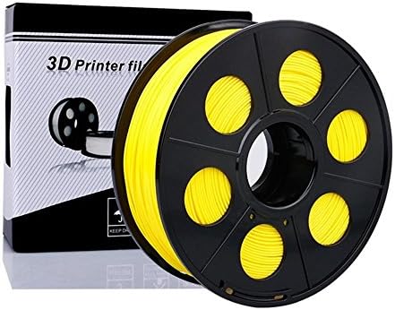 NOVESTE 1KG(2.2 lbs) Spool 3D Printer Filament 1.75mm +/- 0.02mm Tolerance for 3D Pinting and Pens - ABS Yellow