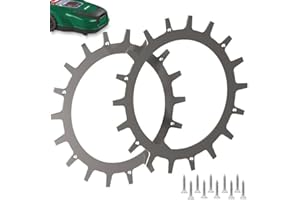 BENGS MODELLBAU Pointes pour robot tondeuse Parkside PMRA/PMRDA/PAMR/PAMRS - En acier inoxydable - Trous de vis fraisés et ébavurés - 12 vis en acier inoxydable - Amélioration de la traction pour robot tondeuse - 200