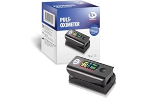 IEA Medical Pulsmesser, Pulsoximeter, Sauerstoffsättigung Messgerät, Finger-Pulsoximeter für Sauerstoffsättigung und Pulsfrequenz, Tragbares Oximeter für Erwachsene