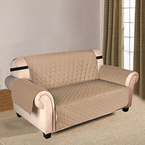 Sofa Furniture Protector Slipcover for Dog Pet Kids Waterproof Durable (Loveseat) (Beige)