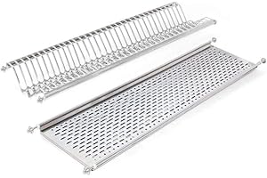 Emuca - Scolapiatti pensile per piatti e bicchieri in acciaio inox per mobile di lunghezza 100cm (935mm e 970mm)