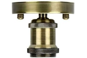 LEDSONE Single Head Ceiling Light Retro Flush Mount E27 Lamp Holder Sconce Chandeliers (Green Brass)