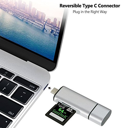 Philonext 3 in 1 lettore di schede di memoria USB C (Silver)