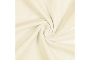 Mondo Tessuti - Tagli di Tessuto Panno Lenci - Feltro 1mm - Disponibile in Diversi Formati e ben 60 Colori (50X70CM, PANNA)