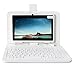 Produktbild Neue AIYIBEN 8GB Q88 7 Zoll Android Quad-Core Tablet PC, 1024 * 600, Allwinner A33, Google Android 4.4, mit Dual-Kamera Google Play Vorgeladen, Externes 3G, 3D-Spiel wifi Tablet Plus-Tastatur Holster(White)