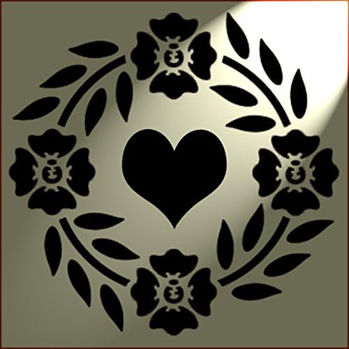Solitarydesign Stencil Shabby Chic Wreath Rustic Mylar. Vintage style A4 297x210mm French Wall art