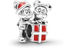 PHCLASY Personalized Christmas Charms Abalorios Charm Colgantes de Cuentas con Circonita cúbica,Christmas Gifts Para Mujer