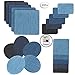 Produktbild Fun Sponsor Patches zum aufbügeln, 20 Stück 5 Farben Denim Baumwolle Patches Bügeleisen Reparatursatz Aufbügelflicken Bügelflicken jeans flicken aufbügeln 4 Größen +1 Stück Nähzeug (#1)