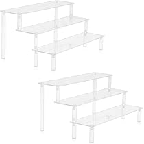 Ecoseao - Présentoir à Cupcakes à 4 étages, En Acrylique, Carré Et Transparent, Pour Gâteaux Et Pâtisseries, Idéal Pour Les Mariages Et Anniversaires (30 Cm