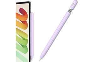 FAFALITHIC Coque Silicone Compatible avec Apple Pencil (USB-C) Case, Conception Polygonale, Prise en Main Confortable, Supporte la Fixation Magnétique (Violet)