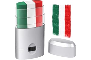 ALIIP Penne per Pittura per Il Viso, 3 Colori Matite da Trucco Arcobaleno, Pitture Viso e Corpo, per Festa Nazionalela, Parata del Giorno del Gay Orgoglio, Giochi Sportivi(Italia)