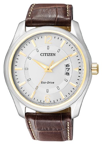 Citizen Herren-Armbanduhr XL Analog Quarz Leder AW1034-08A