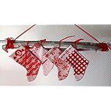 Adventskalender - 24 Stiefelchen zum Selberbefüllen Rot/Weiss Nordic-Design Neu