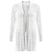 CROCHET MESH LACE CARDIGAN, White, UK 8-14
