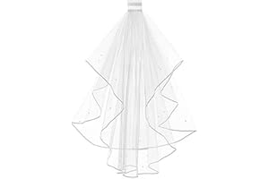Leader of the Beauty Wedding Bridal Pearl Veil Accessories 2 Tier Prom Party Veil With Comb
