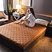 Produktbild LXYCD Atmungsaktive Matratze Topper Gesteppt,wasserdicht Schlafen Tatami Bodenmatratze,dick Schlafen Pad Folding Roll-up Tatami Bett-Brown 90x200cm(35x79inch)