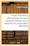 Image de Études d'anatomie philosophique sur la main et le pied de l'homme et sur extrémités des mammifères