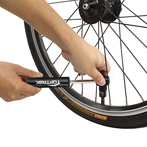 Toptrek Fahrradpumpe Mini Luftpumpe Fahrrad Rennrad Alle Ventile Kugeliger Nadel ist auch eingeschlossen - 6