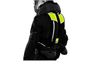 YXYMOTEFLY Gilet Airbag Moto - Réglable avec Protection Airbag Cou/arrière Veste Réfléchissante De Protection Motocross (Color : Nero, Size : XL)