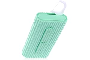 WLLHYF Portable Dental Floss Cases Automatic Dental Floss Pick Organizer Case Travel Flosser Dispenser Storage Case Refillable Holder Boxes with 10 Floss Picks for Teeth Cleaning