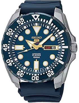 Seiko Herren-Armbanduhr XL Analog Automatik Kautschuk SRP605K2