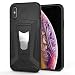 Produktbild HOOMIL Stoßfest Silikon Schutzhülle für Apple iPhone X/XS Hülle mit Magnetisch Ständer Case Handyhülle (Schwarz)