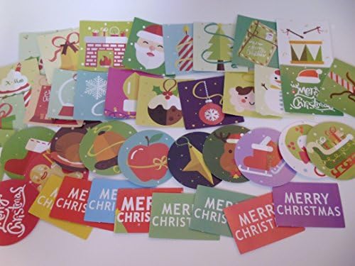 Merry &amp; Bright Christmas Stickers ~ Envelope seals presents crafts scrapbook