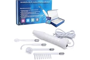 Yofuly Máquina de Alta Frecuencia Estetica Facial con 4 Dispositivos de Masaje Facial, Portátil de Mano de Alta Frecuencia para el Cuidado de la Piel