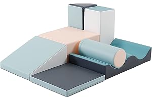 IGLU Soft Play 7 Foam Block Shape Set for Toddlers Indoor Softplay for Home Climbing and Building Equipment (Pastel, XL)
