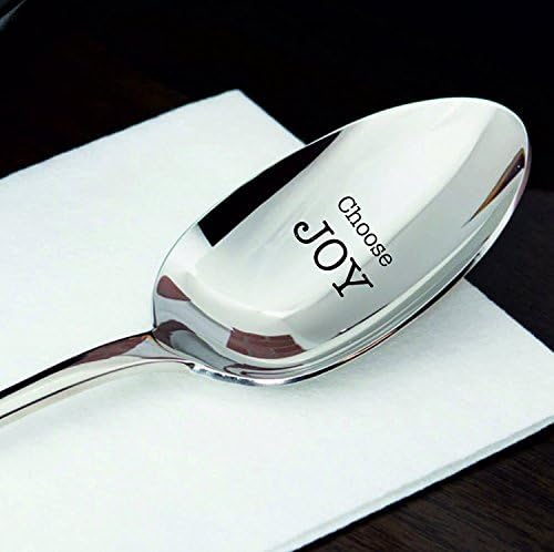 Signative Gift - Happy Gift - Choose joy - Stainless steel - Inspirational quotes - Tea Spoon โ Holiday - hostess - gift - kitchen decor โ coffee spoon - perfect reminder gift to choose joy every day