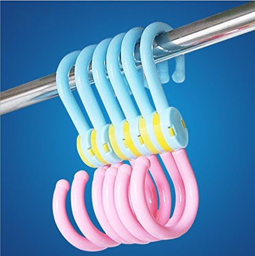 360 ¡ã Rotate S hook Multifunction plastic hook up Clothes hook£¬6pcs
