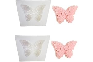 LNYMZD 2Pcs Silikonform Schmetterling Gießform Gipsform Zum Gießen Schmetterling Kerzenhalter Kerzen Gipsformen Silikonformen Gießformen,Kerzenherstellung,Gießformen