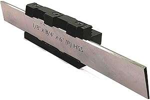 PRAZTECH® Adjustable Center Height Parting Cut Off Tool Holder for Metal Lathe Machines | 100% HSS Blade Included | Effective Perfromance (Shank 10mm + Blade 3/4" Wide)