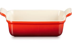 Le Creuset Arv rektangulär tallrik, stengods, 19 cm, 1,1 liter, cerise
