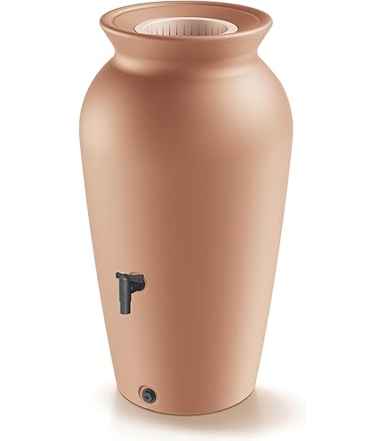 Design Regentonne 240L Anthrazit - Pflanzbarer Wasserspeicher