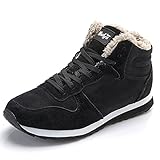 winterschuhe frauen test  Winterschuhe Herren Damen Warm Gefüttert Boots Schneestiefel Winterstiefel Winter Sneaker Schwarz Blau 42 EU/7.5 UK Men/ 6.5 UK Women