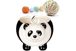 CHSEEO 6.5 Pouces Bol De Fil en Porcelaine Bol à Fil Laine Porte-Bille Porte-Fil À Tricoter Bol de Rangement en Fil Crochet Accessoires Titulaire pour Tricoter et Crochet #4