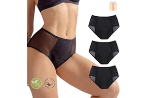 So’Cosy Culotte Menstruelle Adria Lot de 3, Culotte Femme, Flux abondant Taille Haute, Sexy, Confortable, en Coton Bio, Ultra Absorbante| Culotte Incontinence, Post Accouchement, Fuite urinaire