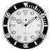 Produktbild PARNIS Wanduhr Modell 2034-W04 aus massiv Edelstahl in markantem Look, erhabene Indices, Datumsanzeige, Ø 34cm