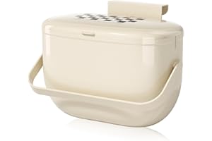 RoxNvm Organic Kitchen Compost Bin for the Kitchen, No-Punch Organic Rubbish Bin, Compost Bin with Lid, Organic Waste Bin Kitchen Small Organic Waste Container, AM02759711RX