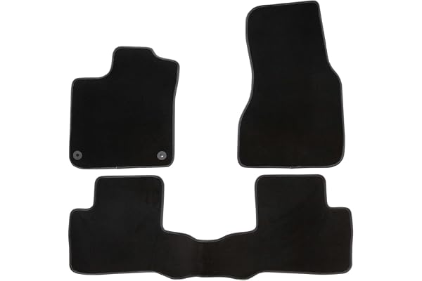 DBS - Tapis de Sol Voiture - sur Mesure - Adapté à Votre Renault TWINGO dès 09/2014 - Moquette épaisse Effet Velours - Antidérapant : Clips de Fixation + Autogrip - 3 pièces