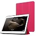 Produktbild SANHENGMIAO COVER Für Huawei Handy Für Huawei MediaPad M2 10.0 Custer Texture 3-Folding Horizontal Sky Ledertasche mit Halter (Farbe : Magenta)