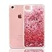 Produktbild iPhone 7 Flüssig Hülle,iPhone 7 Glitzer Hülle,Soft TPU Case Hülle für iPhone 7,Niedliche Klar Flexible Cool 3D Kreative Liquid Bling Glitzer Sparkle Shiny Cut Transparent Durchsichtiges Flüssige Liebe Herz Design Muster Quicksand Treibsand Weich Kristal Plastik Tasche Handyhülle Case Cover für iPhone 7 4.7 Zoll,Rot