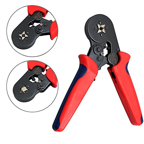 Proster 0,25-6,0mm² Crimpzange Crimp Zange Streifenschneider Klemmzange Kneifzangen Kabelzange Crimpe Zange für isolierte unisolierte Aderendhülsen - 4