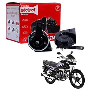 Oshotto (Technology from Taiwan) 12V Car Horn- Trumpet Sound 2Pc Set(Low + High) Compatible with Hero Super Splendor