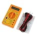 Produktbild fggfgjg DT-830D Mini-Digital-Multimeter AC/DC-Volt-Ampere-Ohm-Diode hFE-Durchgangsprüfer (Gelb)