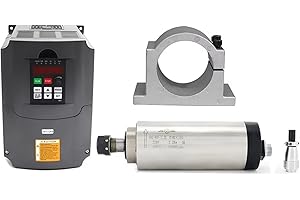 RATTMMOTOR Motore mandrino di alta qualità da 2.2 Kw 220 V, Runout off 0.01 mm, pinza di serraggio ER20 e invertitore di frequenza 2.2 kW 220 V VFD e 80 mm per macchina fresatrice CNC