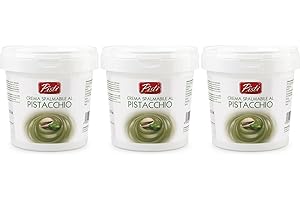 Pistì - Crema Spalmabile al Pistacchio - Con Pistacchi Verdi Selezionati, Lavorazione Artigianale, 100% Naturale - 3 Vasetti da 1 kg